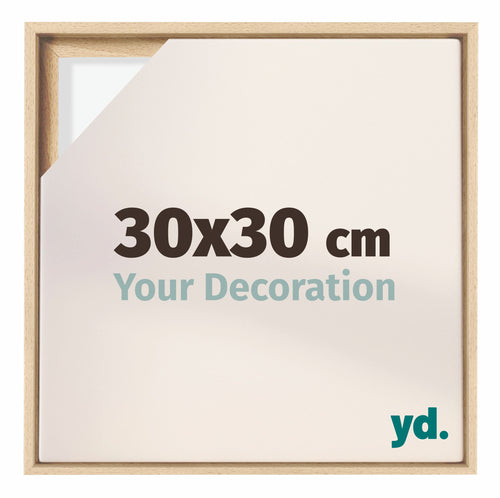 Lyon MDF Schattenfugenrahmen 30x30cm Buche Vorne Messe | Yourdecoration.de