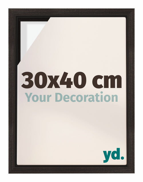 Lyon MDF Schattenfugenrahmen 30x40cm Eiche Dunkel Vorne Messe | Yourdecoration.de