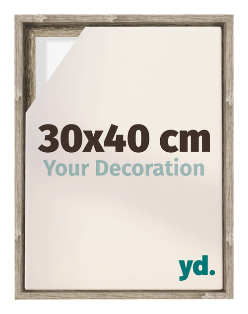 Lyon MDF Schattenfugenrahmen 30x40cm Sonoma Eiche Vorne Messe | Yourdecoration.de