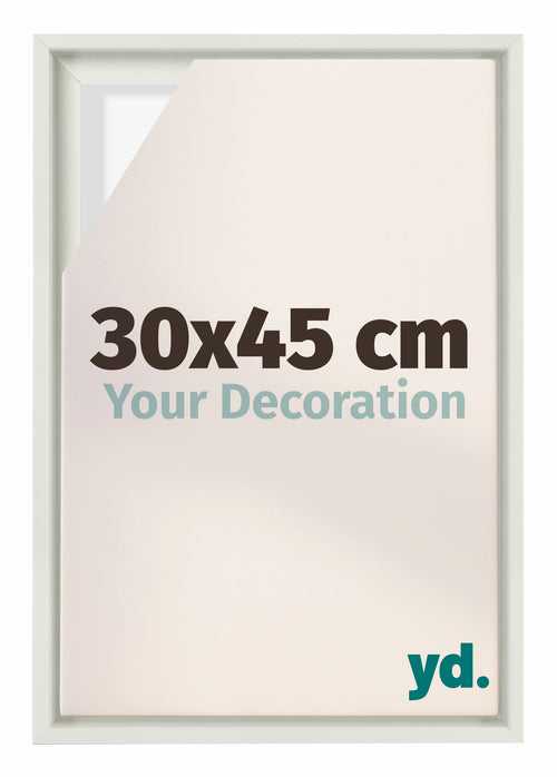 Lyon MDF Schattenfugenrahmen 30x45cm Weiss Matt Vorne Messe | Yourdecoration.de
