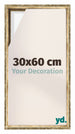 Lyon MDF Schattenfugenrahmen 30x60cm Gold Antik Vorne Messe | Yourdecoration.de