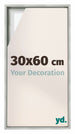Lyon MDF Schattenfugenrahmen 30x60cm Silber Matt Vorne Messe | Yourdecoration.de