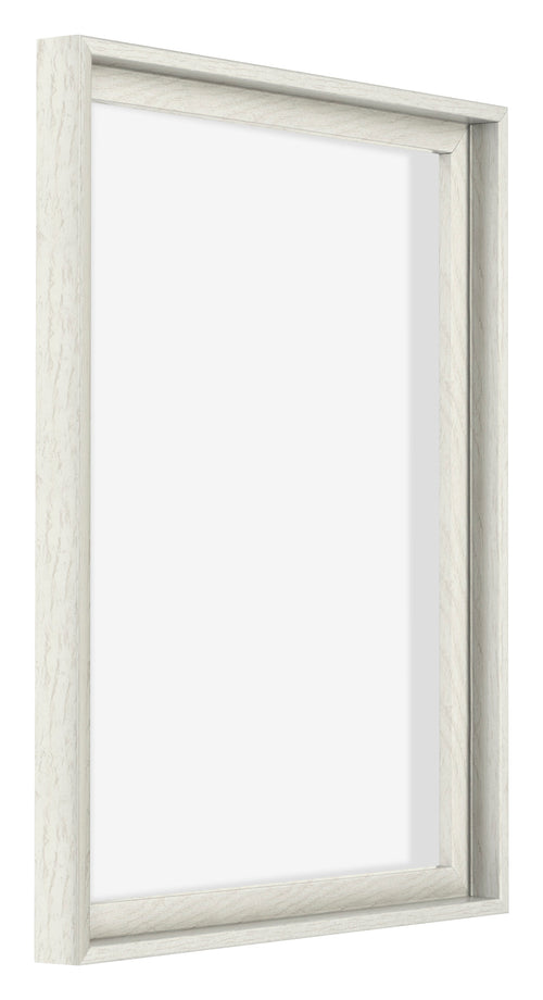 Lyon MDF Schattenfugenrahmen 4 5 White Wash Vorne Schrag | Yourdecoration.de