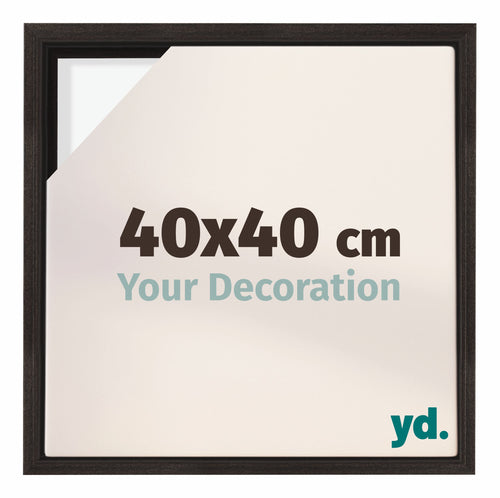 Lyon MDF Schattenfugenrahmen 40x40cm Eiche Dunkel Vorne Messe | Yourdecoration.de