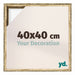 Lyon MDF Schattenfugenrahmen 40x40cm Gold Antik Vorne Messe | Yourdecoration.de