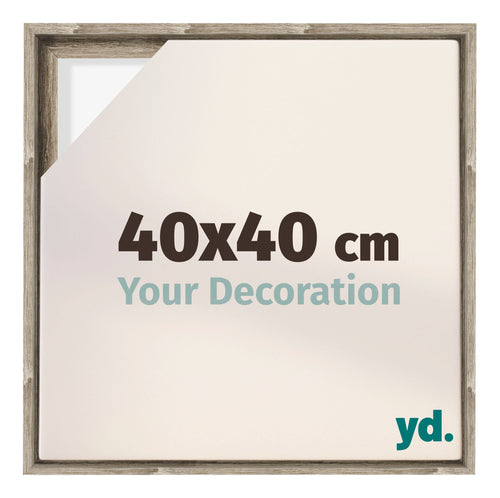 Lyon MDF Schattenfugenrahmen 40x40cm Sonoma Eiche Vorne Messe | Yourdecoration.de