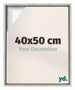 Lyon MDF Schattenfugenrahmen 40x50cm Silber Matt Vorne Messe | Yourdecoration.de