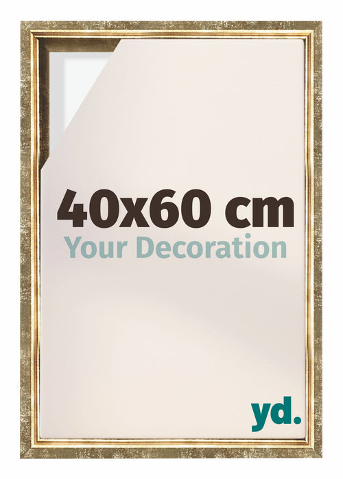 Lyon MDF Schattenfugenrahmen 40x60cm Gold Antik Vorne Messe | Yourdecoration.de