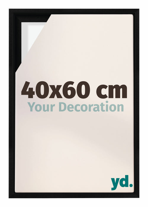 Lyon MDF Schattenfugenrahmen 40x60cm Schwarz Matt Vorne Messe | Yourdecoration.de