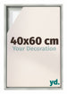 Lyon MDF Schattenfugenrahmen 40x60cm Silber Matt Vorne Messe | Yourdecoration.de