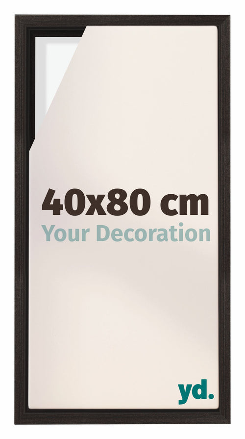 Lyon MDF Schattenfugenrahmen 40x80cm Eiche Dunkel Vorne Messe | Yourdecoration.de