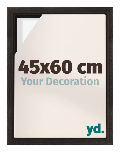 Lyon MDF Schattenfugenrahmen 45x60cm Eiche Dunkel Vorne Messe | Yourdecoration.de