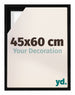 Lyon MDF Schattenfugenrahmen 45x60cm Schwarz Matt Vorne Messe | Yourdecoration.de
