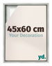 Lyon MDF Schattenfugenrahmen 45x60cm Silber Matt Vorne Messe | Yourdecoration.de