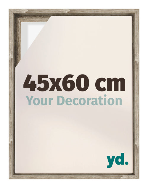 Lyon MDF Schattenfugenrahmen 45x60cm Sonoma Eiche Vorne Messe | Yourdecoration.de