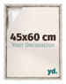 Lyon MDF Schattenfugenrahmen 45x60cm Weiss Vintage Vorne Messe | Yourdecoration.de