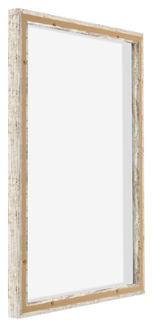 Lyon MDF Schattenfugenrahmen 5 7 Weiss Vintage Ruckseite Schrag | Yourdecoration.de