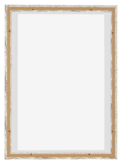 Lyon MDF Schattenfugenrahmen 5 7 Weiss Vintage Ruckseite | Yourdecoration.de