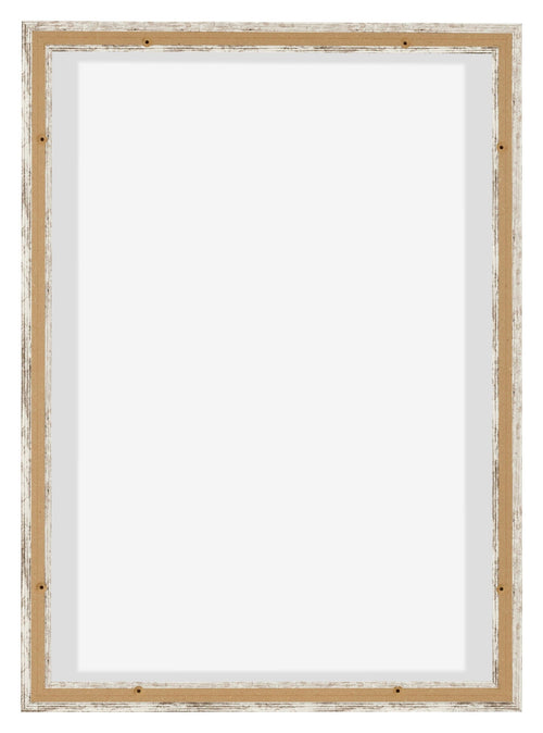 Lyon MDF Schattenfugenrahmen 5 7 Weiss Vintage Ruckseite | Yourdecoration.de