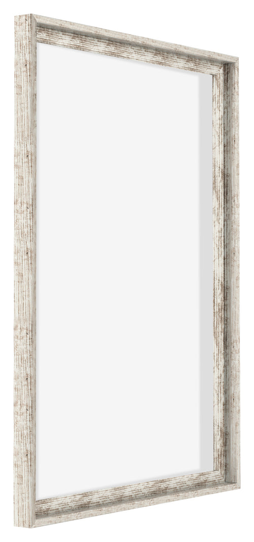 Lyon MDF Schattenfugenrahmen 5 7 Weiss Vintage Vorne Schrag | Yourdecoration.de