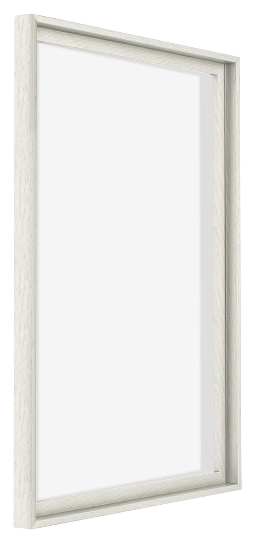 Lyon MDF Schattenfugenrahmen 5 7 White Wash Vorne Schrag | Yourdecoration.de