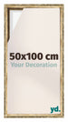 Lyon MDF Schattenfugenrahmen 50x100cm Gold Antik Vorne Messe | Yourdecoration.de