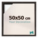 Lyon MDF Schattenfugenrahmen 50x50cm Eiche Dunkel Vorne Messe | Yourdecoration.de
