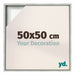 Lyon MDF Schattenfugenrahmen 50x50cm Silber Matt Vorne Messe | Yourdecoration.de