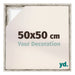 Lyon MDF Schattenfugenrahmen 50x50cm Weiss Vintage Vorne Messe | Yourdecoration.de