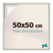 Lyon MDF Schattenfugenrahmen 50x50cm White Wash Vorne Messe | Yourdecoration.de