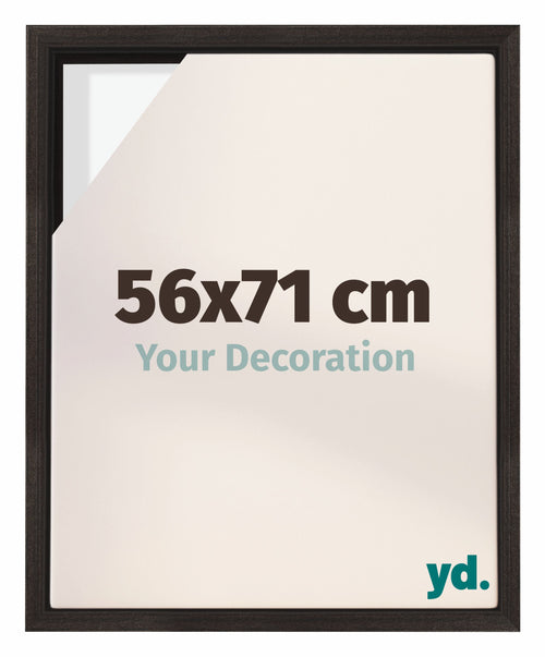 Lyon MDF Schattenfugenrahmen 56x71cm Eiche Dunkel Vorne Messe | Yourdecoration.de