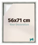 Lyon MDF Schattenfugenrahmen 56x71cm Silber Matt Vorne Messe | Yourdecoration.de