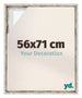 Lyon MDF Schattenfugenrahmen 56x71cm Weiss Vintage Vorne Messe | Yourdecoration.de