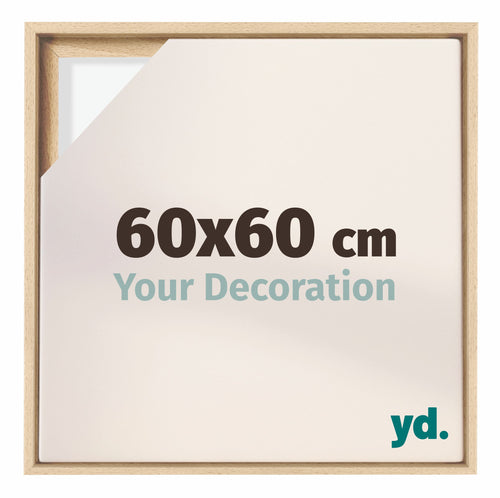 Lyon MDF Schattenfugenrahmen 60x60cm Buche Vorne Messe | Yourdecoration.de