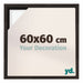 Lyon MDF Schattenfugenrahmen 60x60cm Eiche Dunkel Vorne Messe | Yourdecoration.de