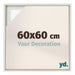 Lyon MDF Schattenfugenrahmen 60x60cm White Wash Vorne Messe | Yourdecoration.de