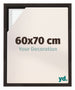Lyon MDF Schattenfugenrahmen 60x70cm Eiche Dunkel Vorne Messe | Yourdecoration.de