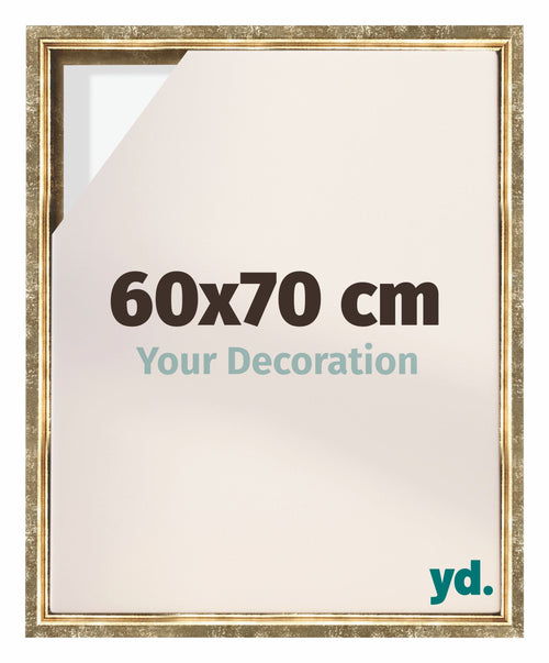 Lyon MDF Schattenfugenrahmen 60x70cm Gold Antik Vorne Messe | Yourdecoration.de