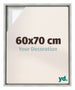 Lyon MDF Schattenfugenrahmen 60x70cm Silber Matt Vorne Messe | Yourdecoration.de