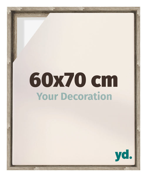Lyon MDF Schattenfugenrahmen 60x70cm Sonoma Eiche Vorne Messe | Yourdecoration.de