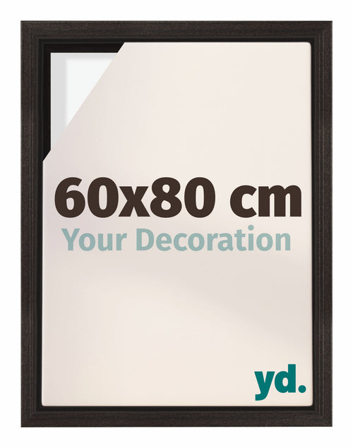 Lyon MDF Schattenfugenrahmen 60x80cm Eiche Dunkel Vorne Messe | Yourdecoration.de