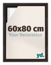 Lyon MDF Schattenfugenrahmen 60x80cm Eiche Dunkel Vorne Messe | Yourdecoration.de