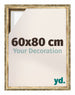 Lyon MDF Schattenfugenrahmen 60x80cm Gold Antik Vorne Messe | Yourdecoration.de