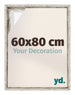 Lyon MDF Schattenfugenrahmen 60x80cm Weiss Vintage Vorne Messe | Yourdecoration.de