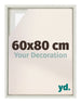 Lyon MDF Schattenfugenrahmen 60x80cm White Wash Vorne Messe | Yourdecoration.de