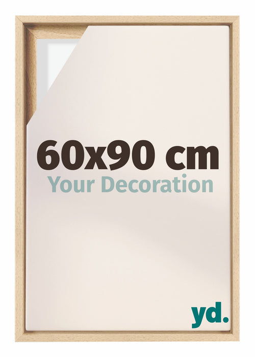 Lyon MDF Schattenfugenrahmen 60x90cm Buche Vorne Messe | Yourdecoration.de