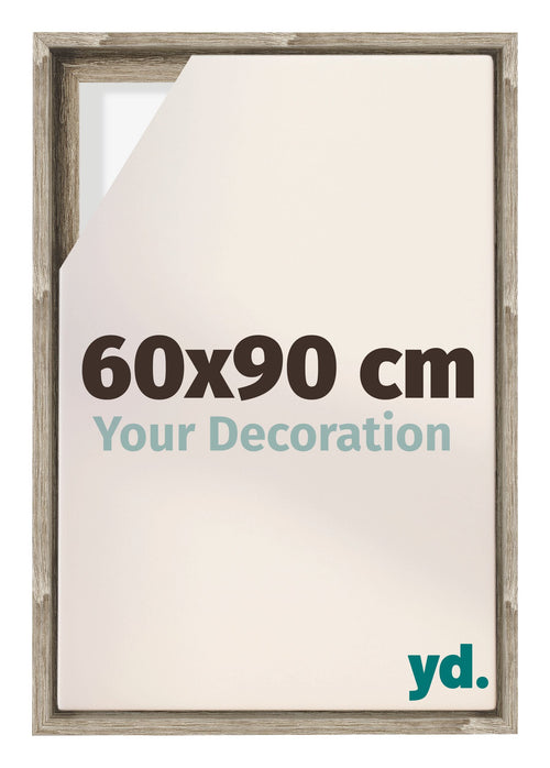 Lyon MDF Schattenfugenrahmen 60x90cm Sonoma Eiche Vorne Messe | Yourdecoration.de