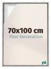 Lyon MDF Schattenfugenrahmen 70x100cm Silber Matt Vorne Messe | Yourdecoration.de