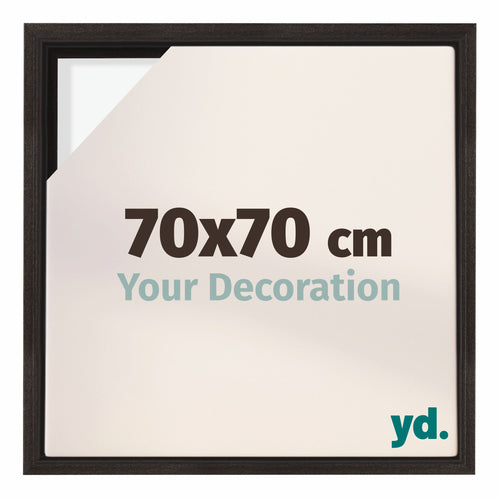 Lyon MDF Schattenfugenrahmen 70x70cm Eiche Dunkel Vorne Messe | Yourdecoration.de