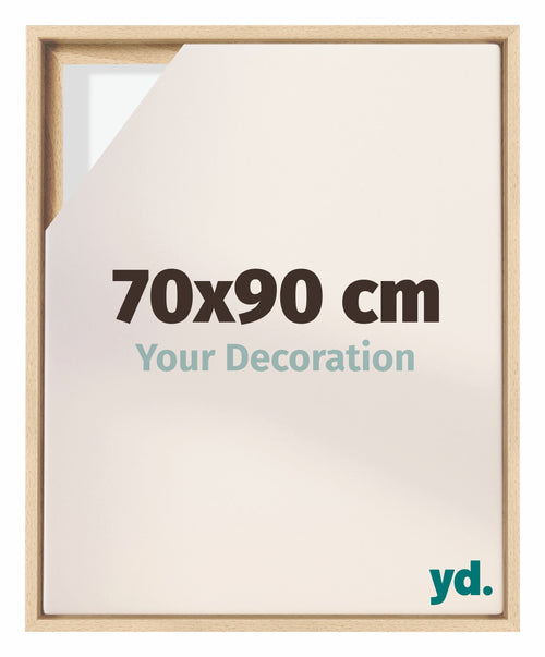 Lyon MDF Schattenfugenrahmen 70x90cm Buche Vorne Messe | Yourdecoration.de